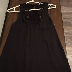 Express Black Mesh Detail Top